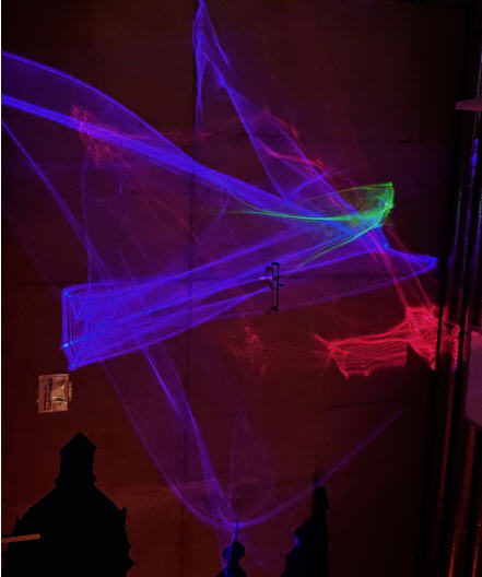Psychadelic Lichteffect Laserprojectie Muur Sound2light Amsterdam