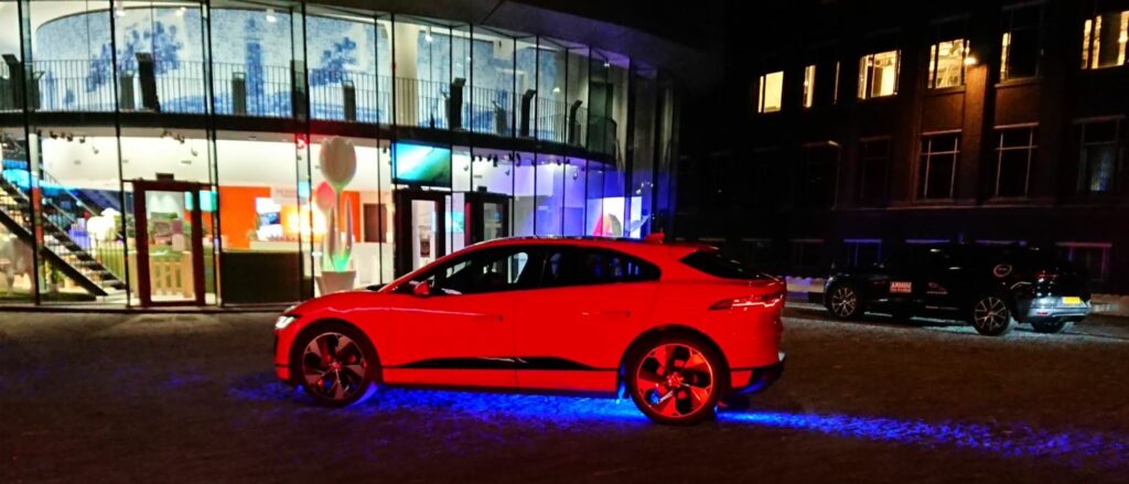 Automotive Event Rode Jaguar Verlichting Sound2Light Uplighting