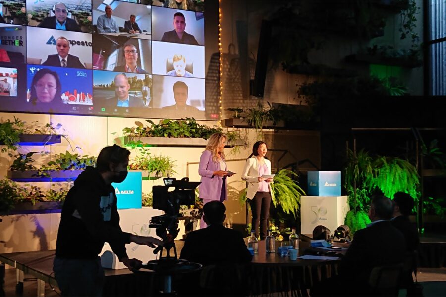 Livestream Techniek Licht Geluid Microfoons Techniek inhuren Sound2Light Audio Lighting Livestream event Business event