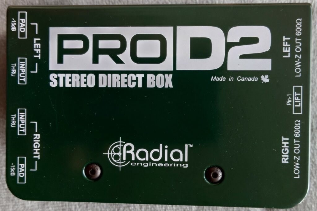 DI box huren Radial Engineering PRO D2 Stereo Direct Box Groen