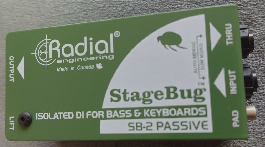 DI box huren Radial Engineering Stage Bug Isolated DI for Bass and Keyboards SB-2 active