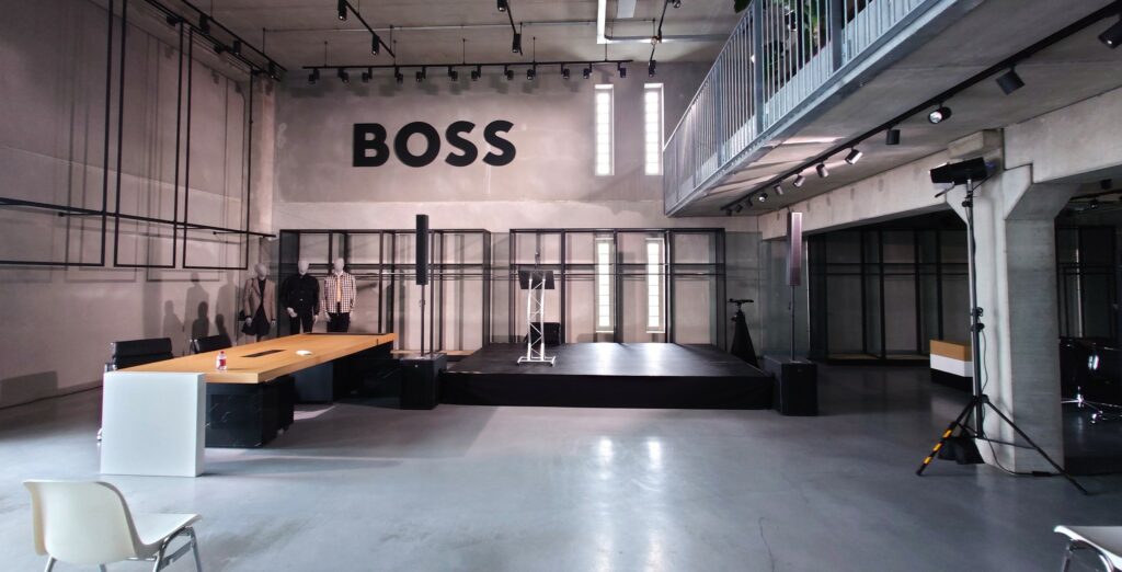 Podium Audio Verlichting Fashion event Boss Sound2Light podium huren