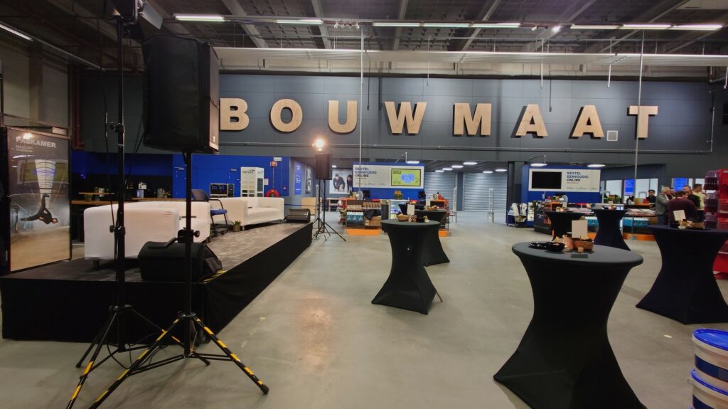Bouwmaat Winkel event Podium Licht Geluid